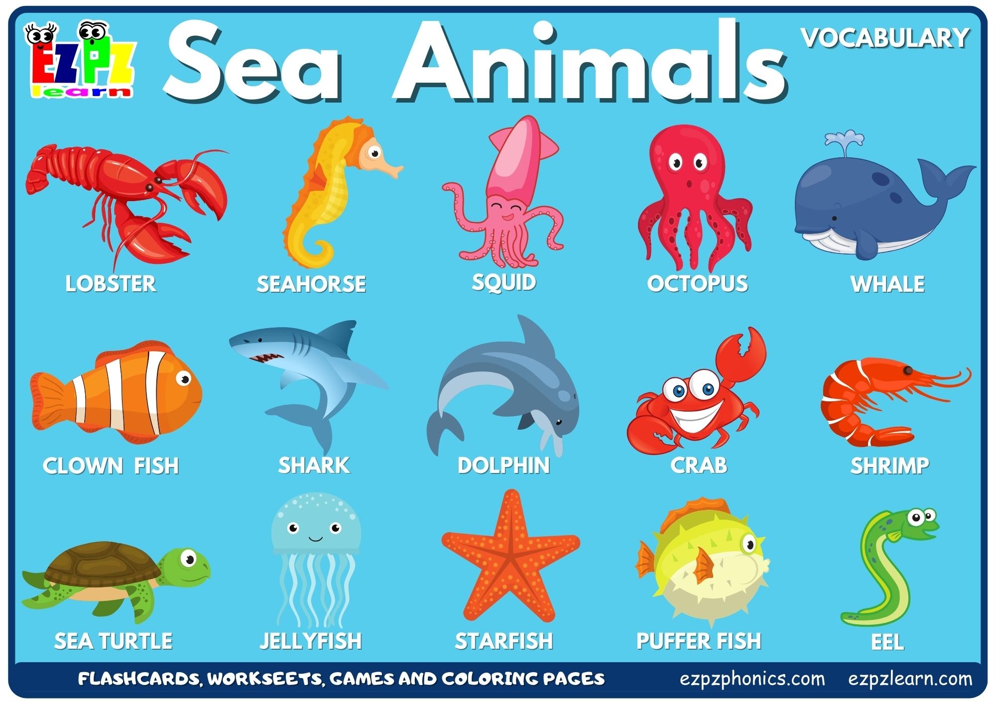 Sea Animals Pictures Printable
