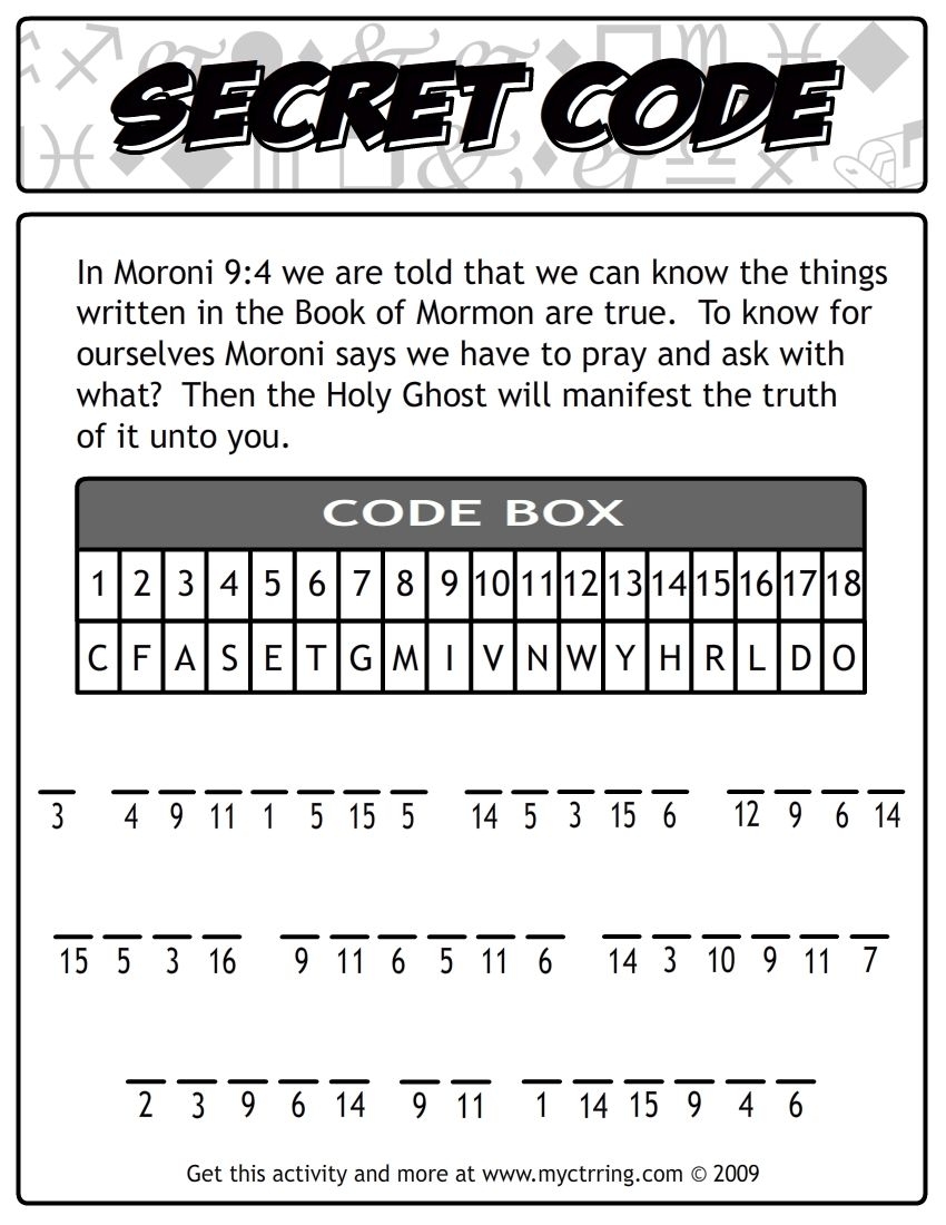 Secret Code Word Puzzles For Kids Coding Worksheets Library