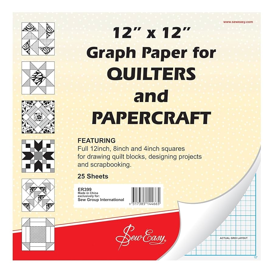Sew Easy Quilters Graph Paper 12 X 12 Inch Amazon de Home 