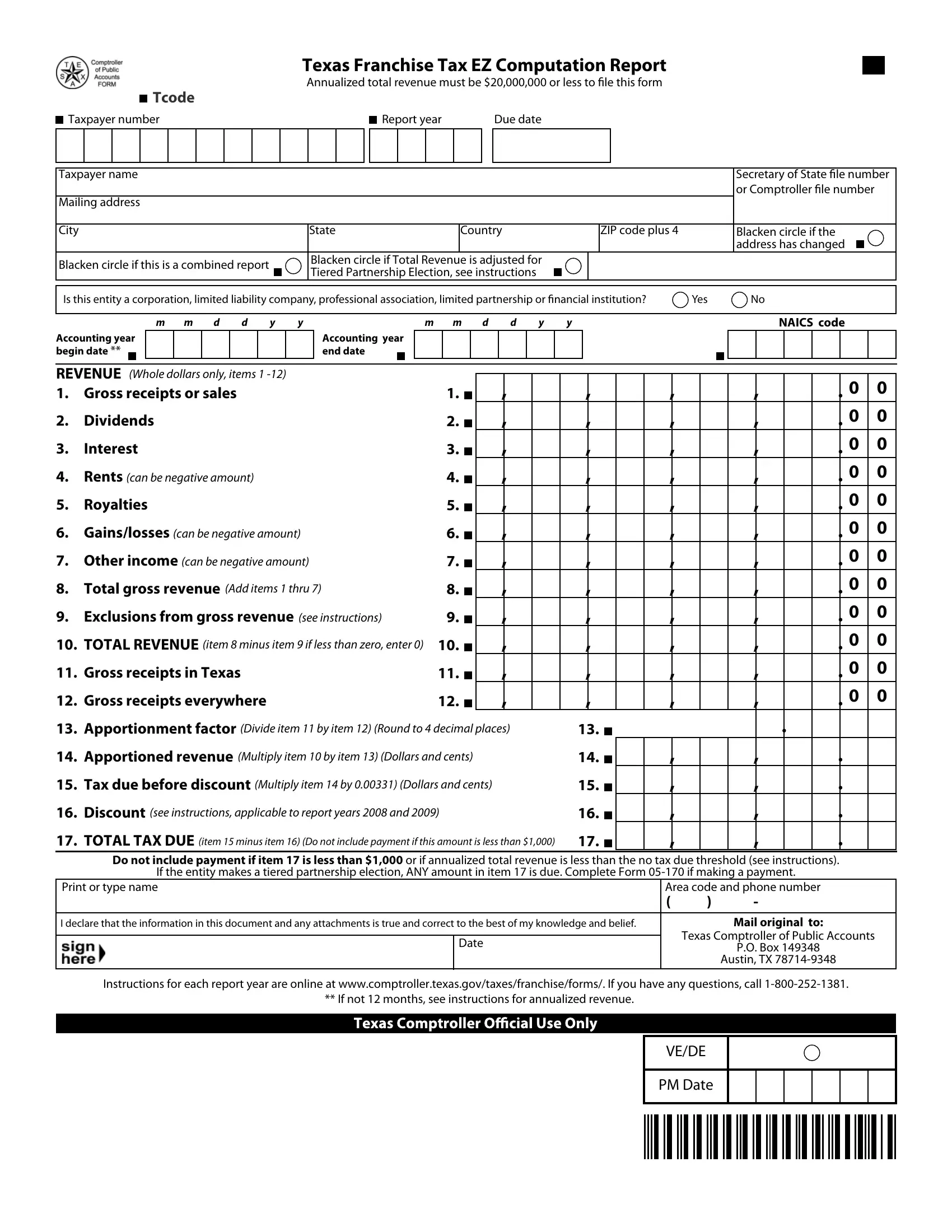 Texas Form 05 169 Fill Out Printable PDF Forms Online