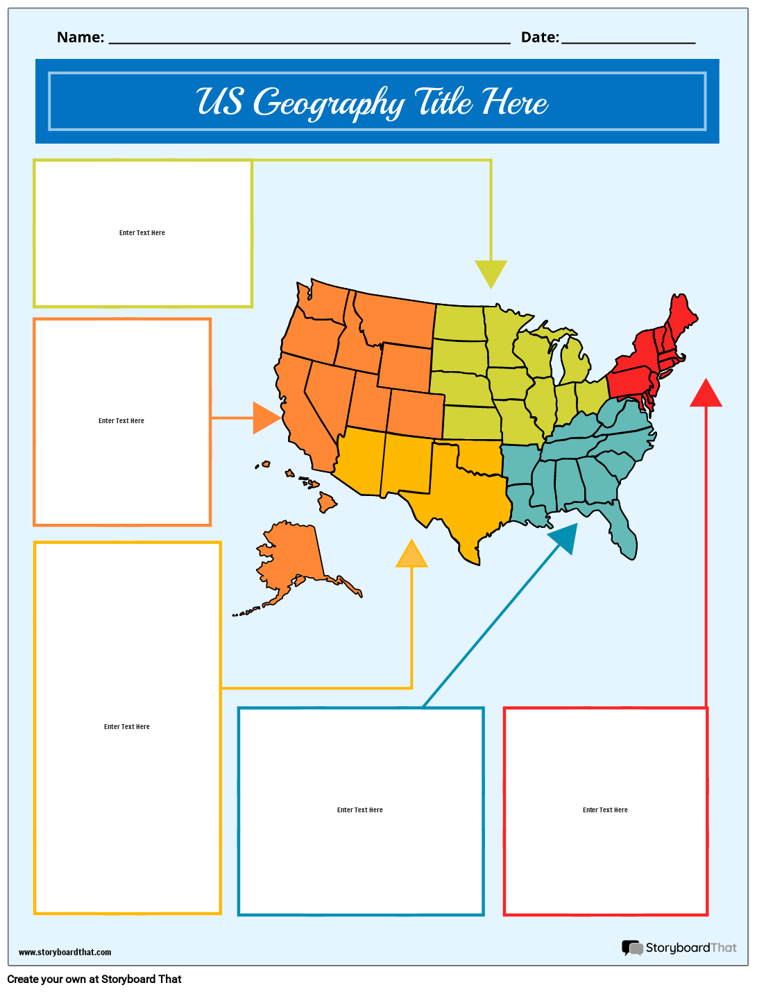 U S Geography Worksheets Storyboard That For Educators