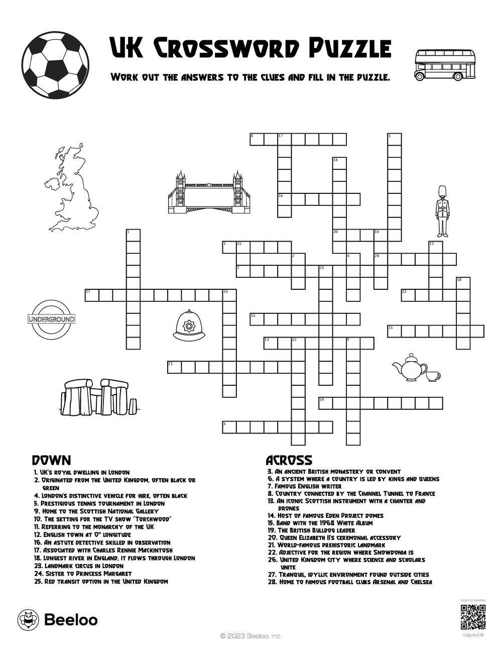 Uk Crossword Puzzles Printable