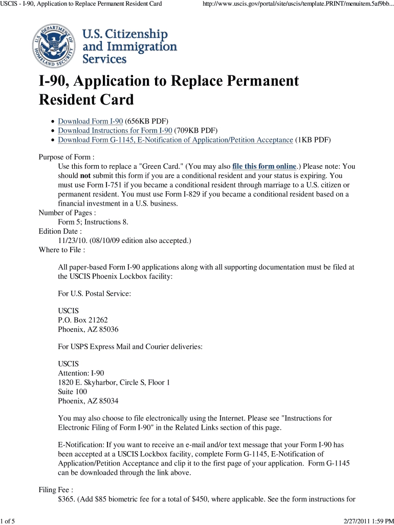Where Do I Send Form I 90