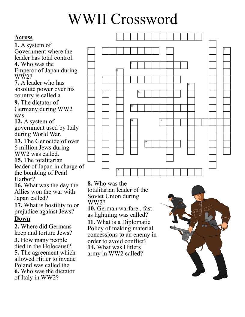 World War II Crossword WordMint