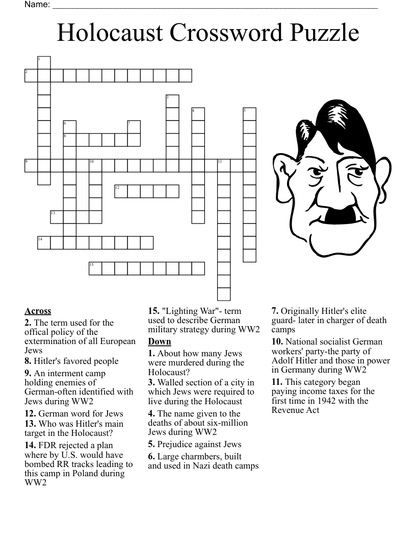 Ww2 Crossword Puzzle Printable