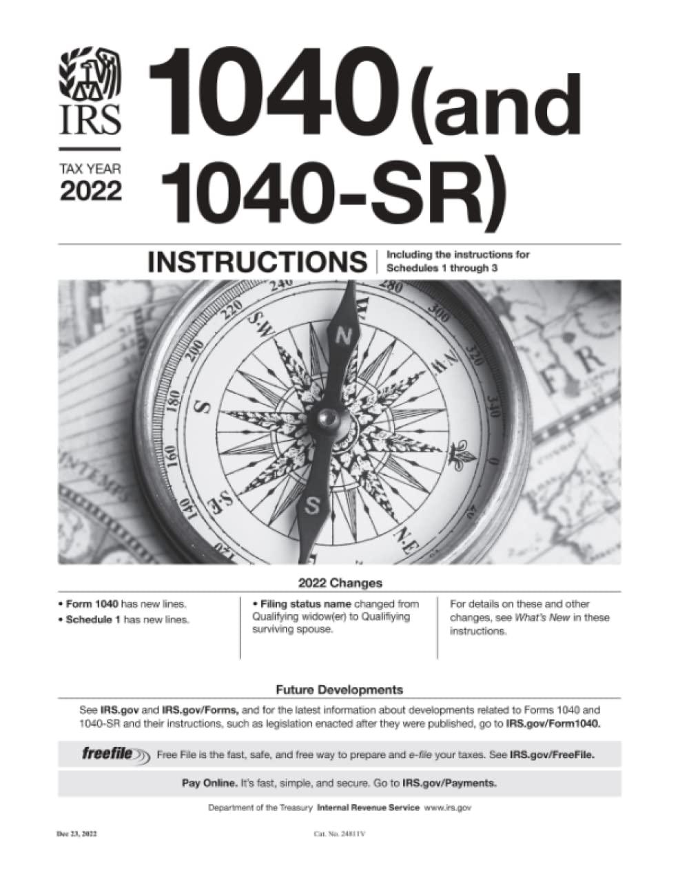 1040 And 1040 SR Insturctions Tax Year 2022 Internal Revenue 