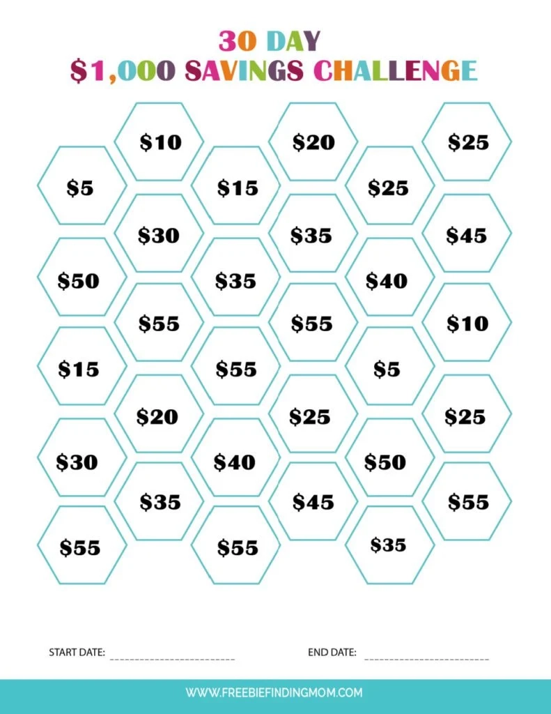 2 Printable Money Saving Challenges