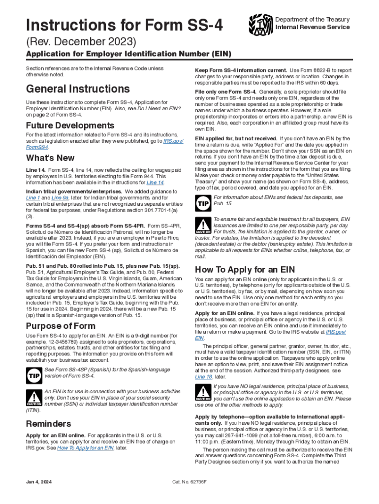 Printable Form Ss-4