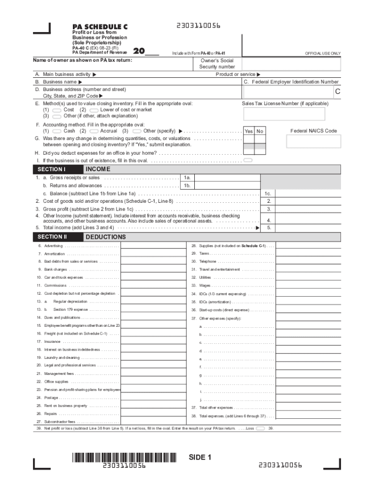 2023 2025 Form PA PA 40 C Fill Online Printable Fillable Blank 