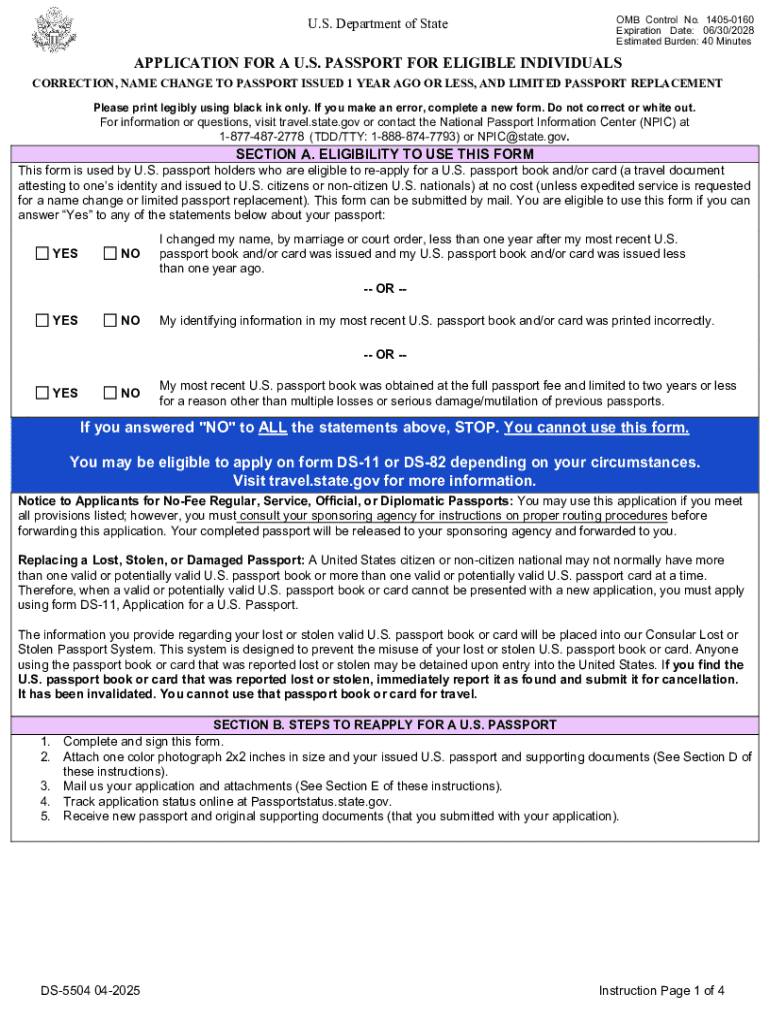 2025 Form DS 5504 Fill Online Printable Fillable Blank PdfFiller