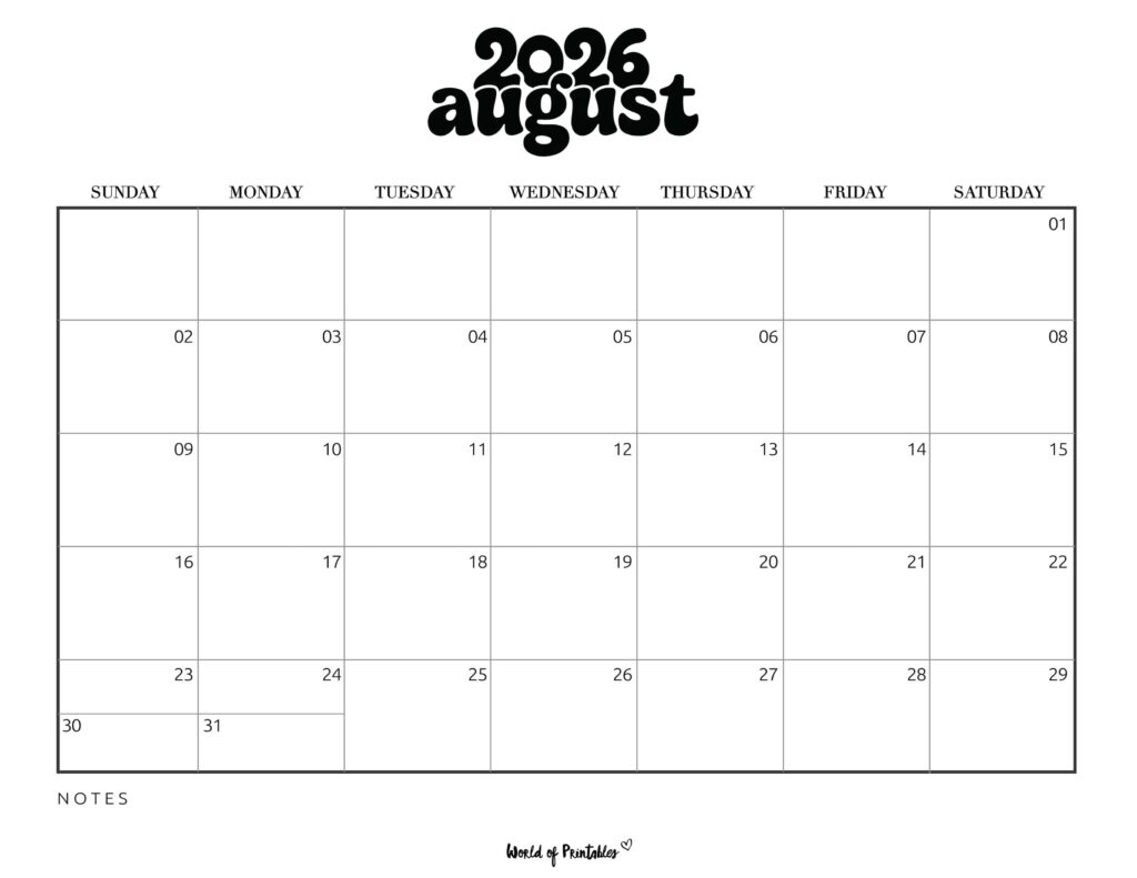 2026 Calendar With Holidays Free Printable PDFs World Of 