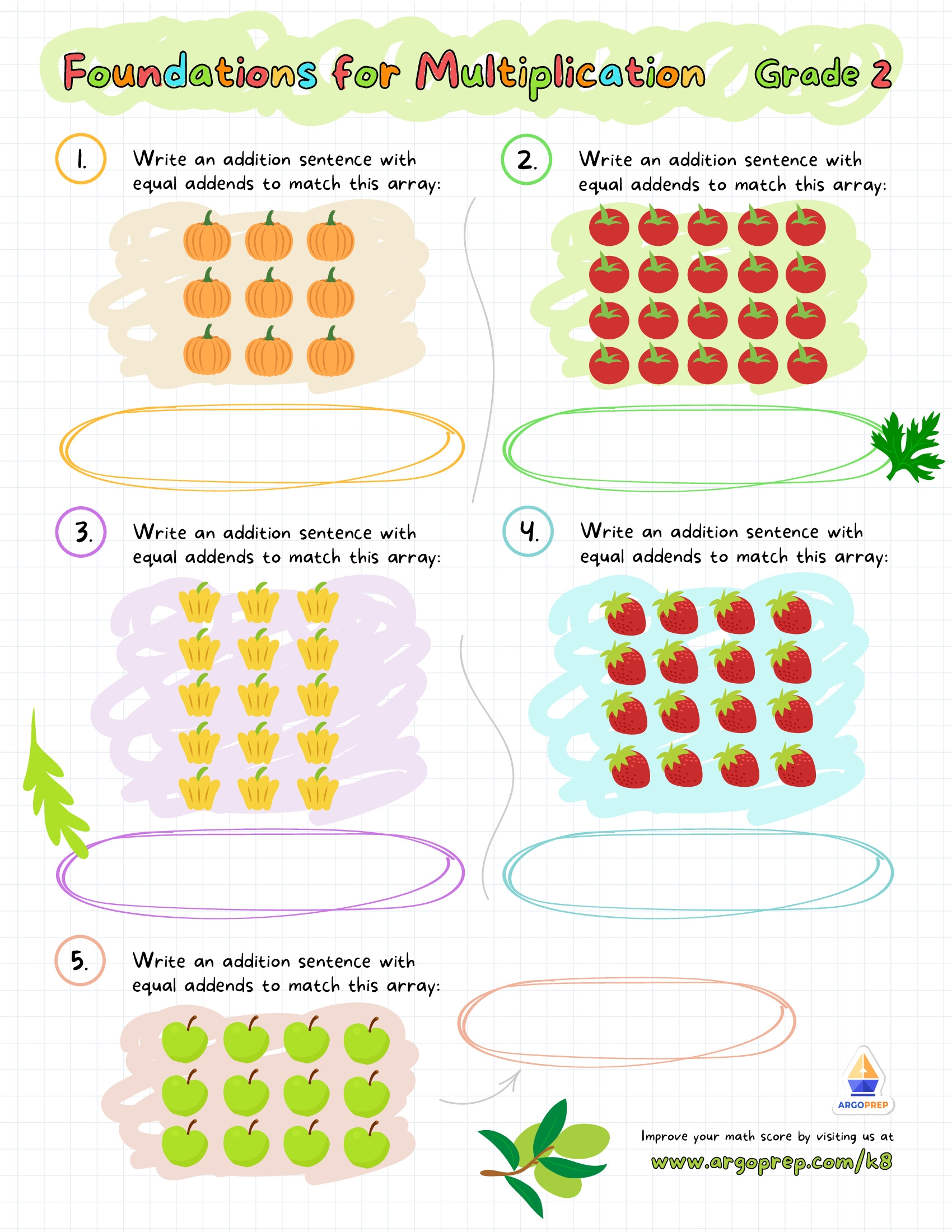 2nd Grade Math Arrays Worksheets For Free ArgoPrep