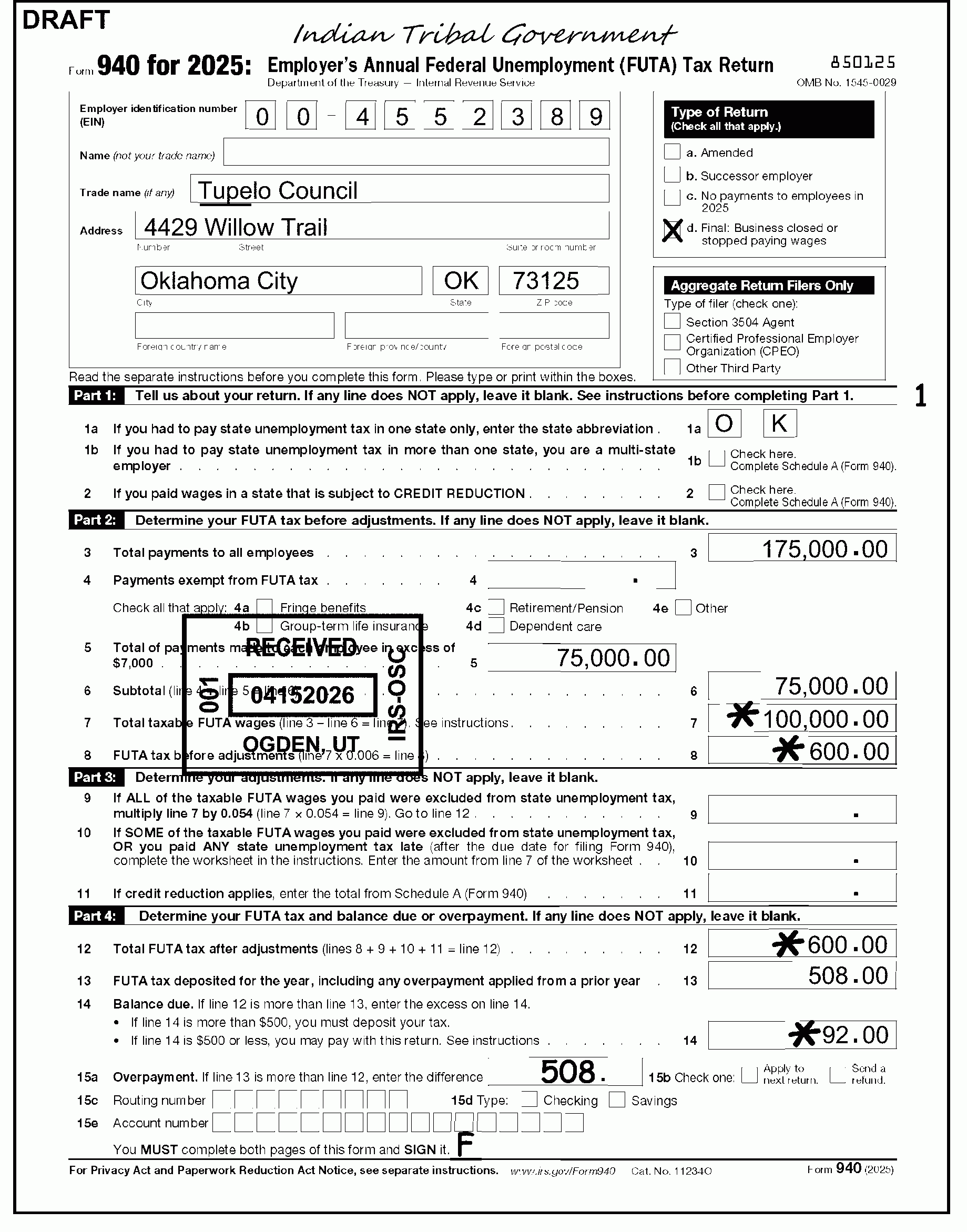 3 11 154 Unemployment Tax Returns Internal Revenue Service