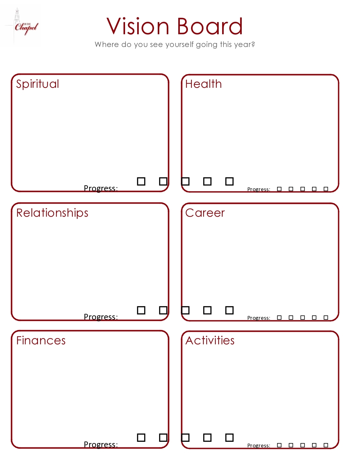 38 Useful Vision Board Templates Goals amp Dreams 