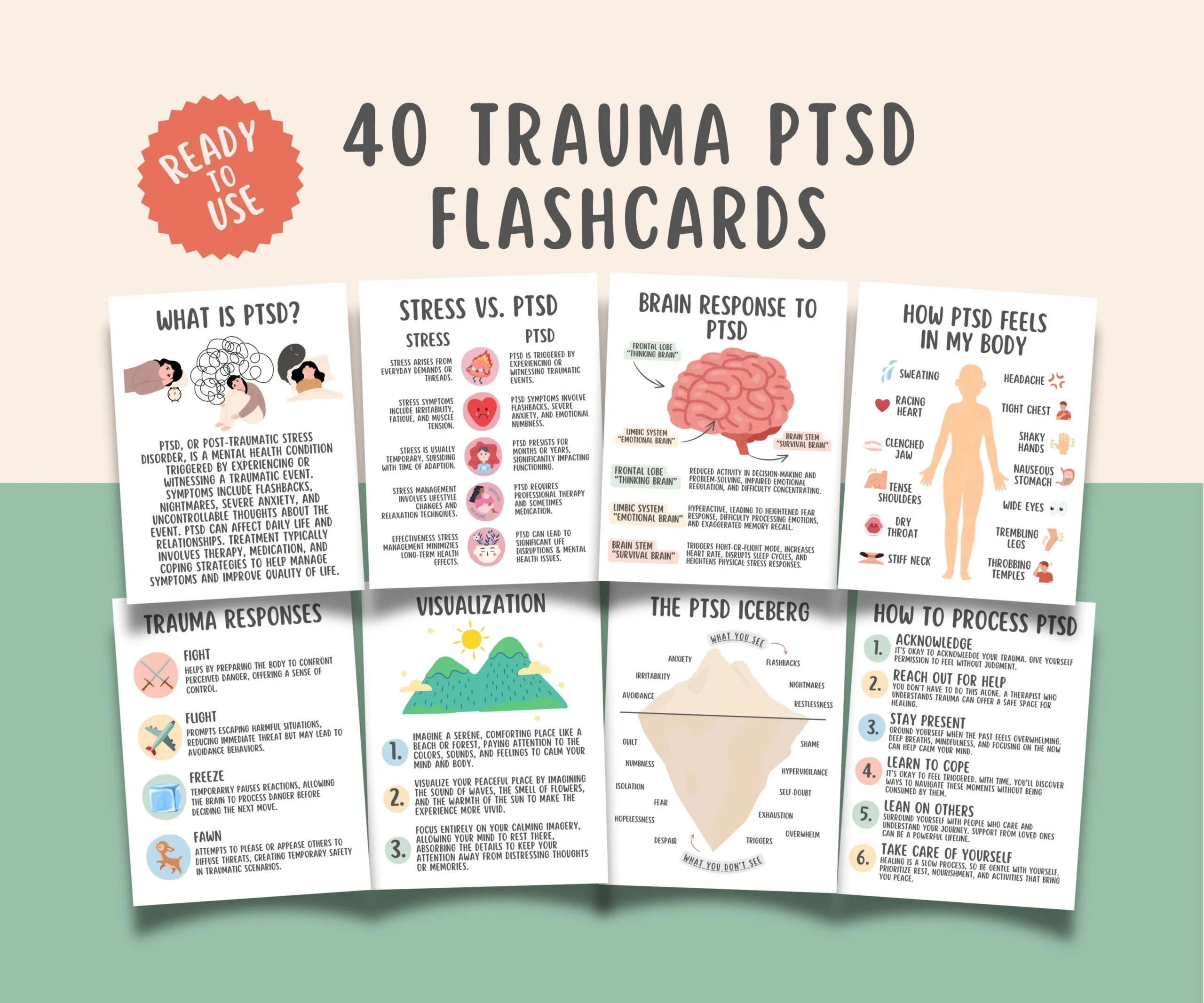 40 PTSD Coping Flashcards MindSpace