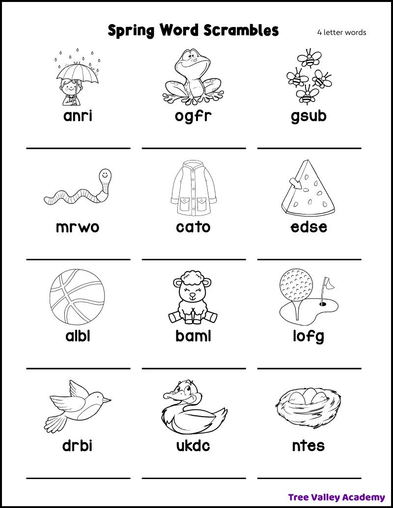 Printable Spelling Worksheets 4th Grade