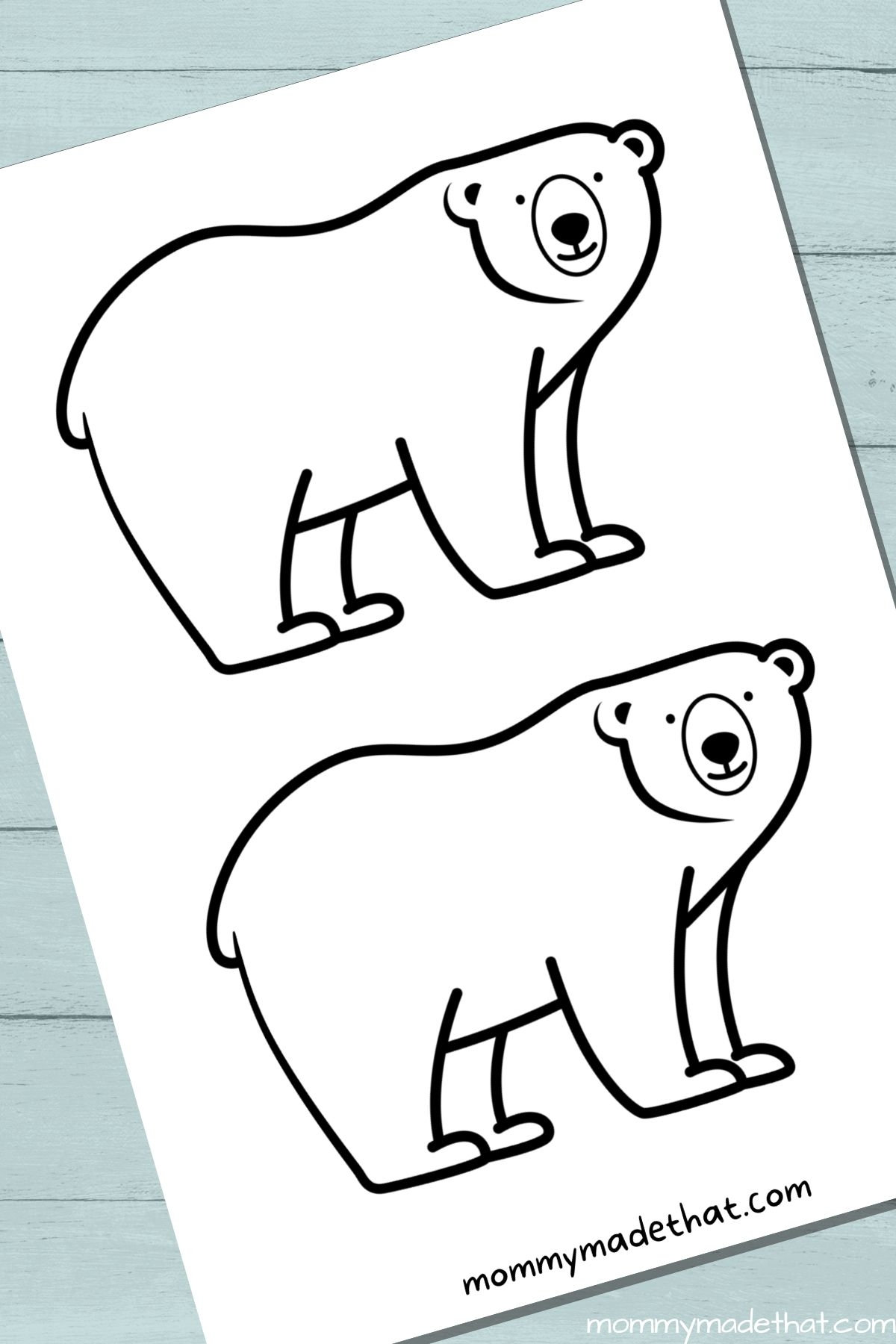 Printable Polar Bear Template