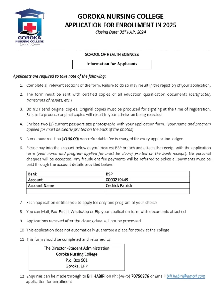 Application Form 2025 PDF Finance amp Money Management