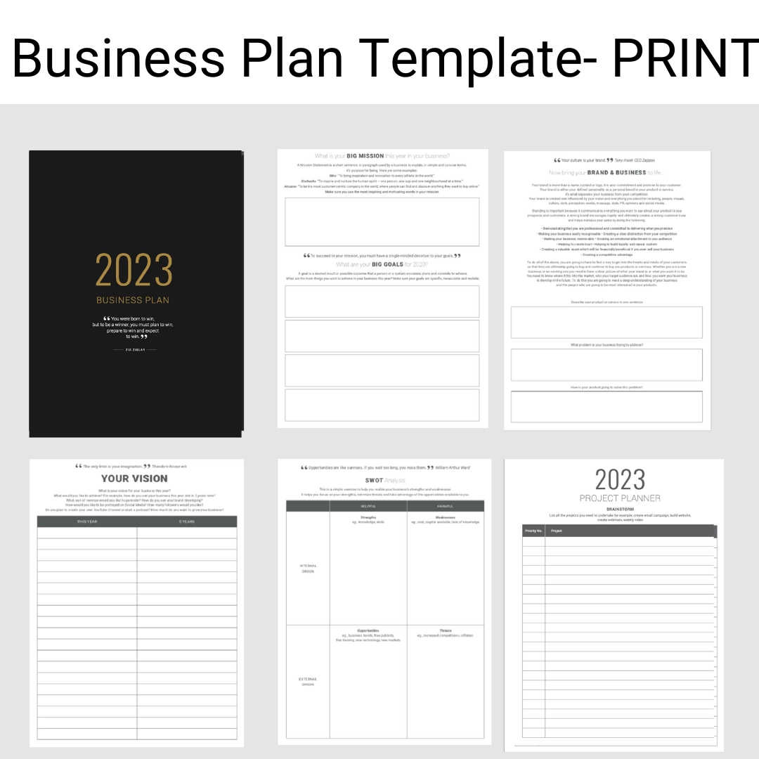 Free Printable Business Plan Template