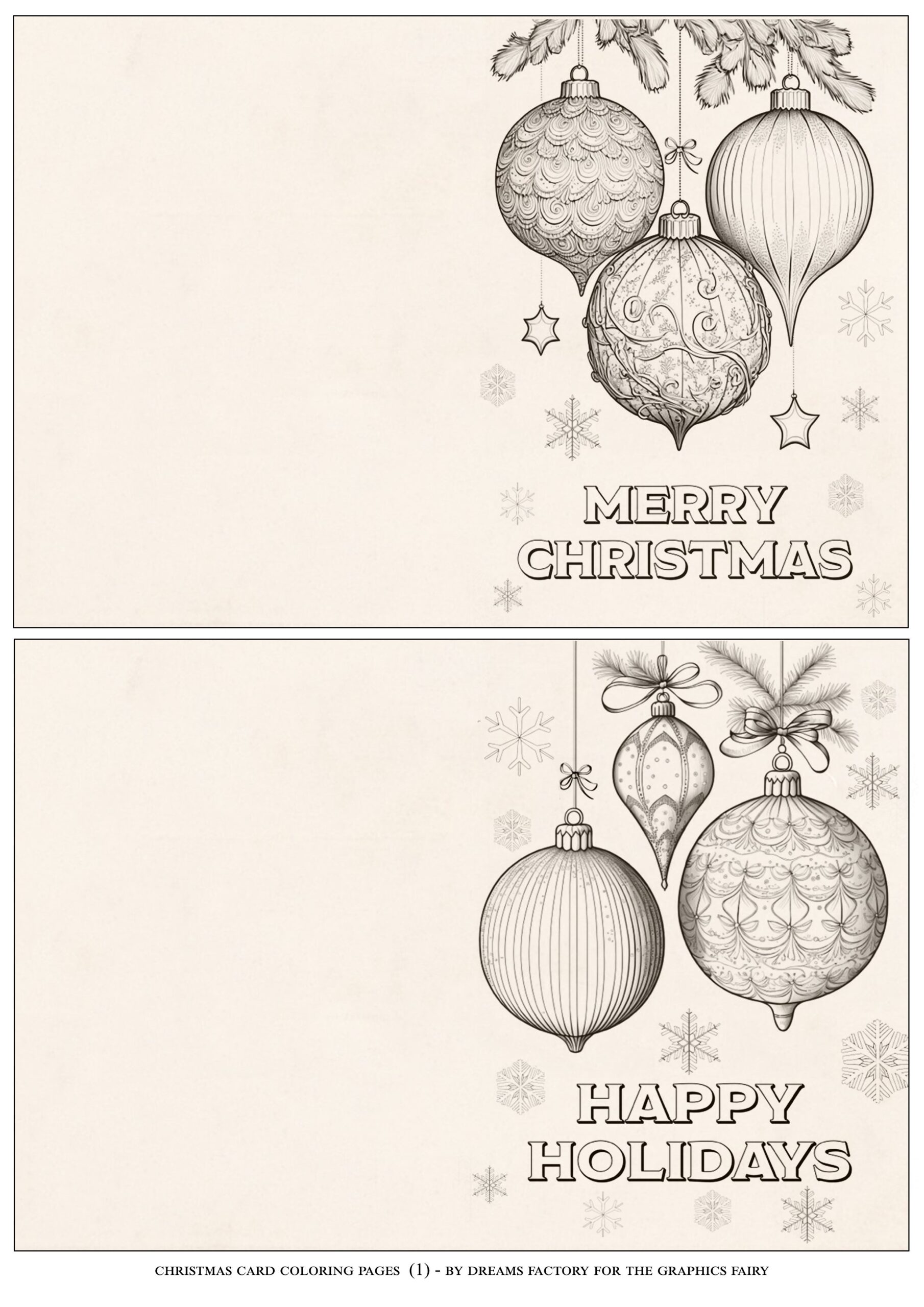 Foldable Template Printable Christmas Cards To Color