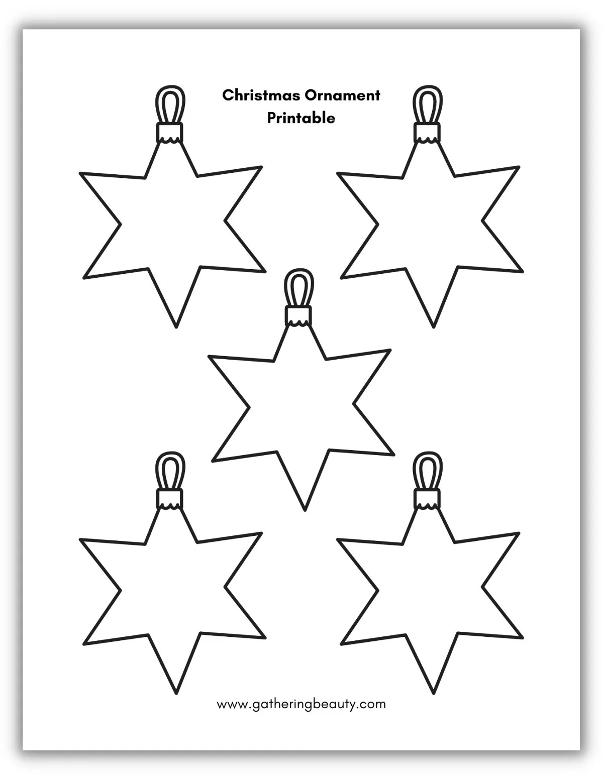 Christmas Ornament Printable Gathering Beauty