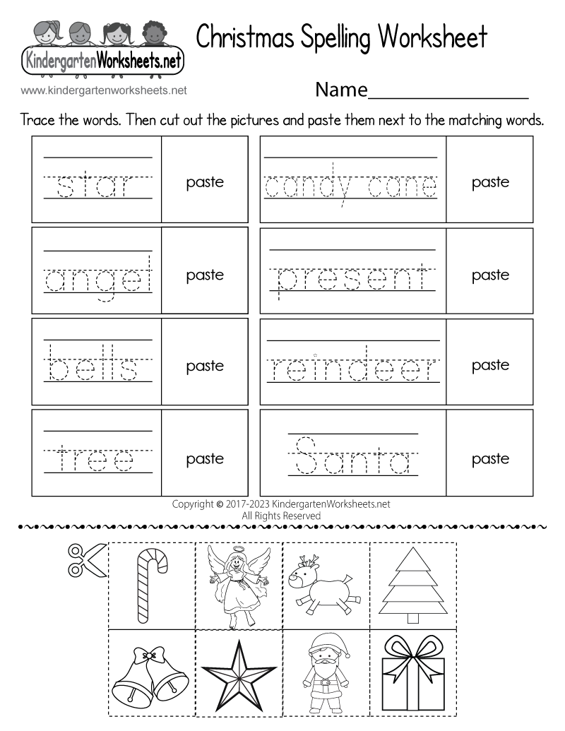 Christmas Spelling Worksheet Free Printable Digital amp PDF