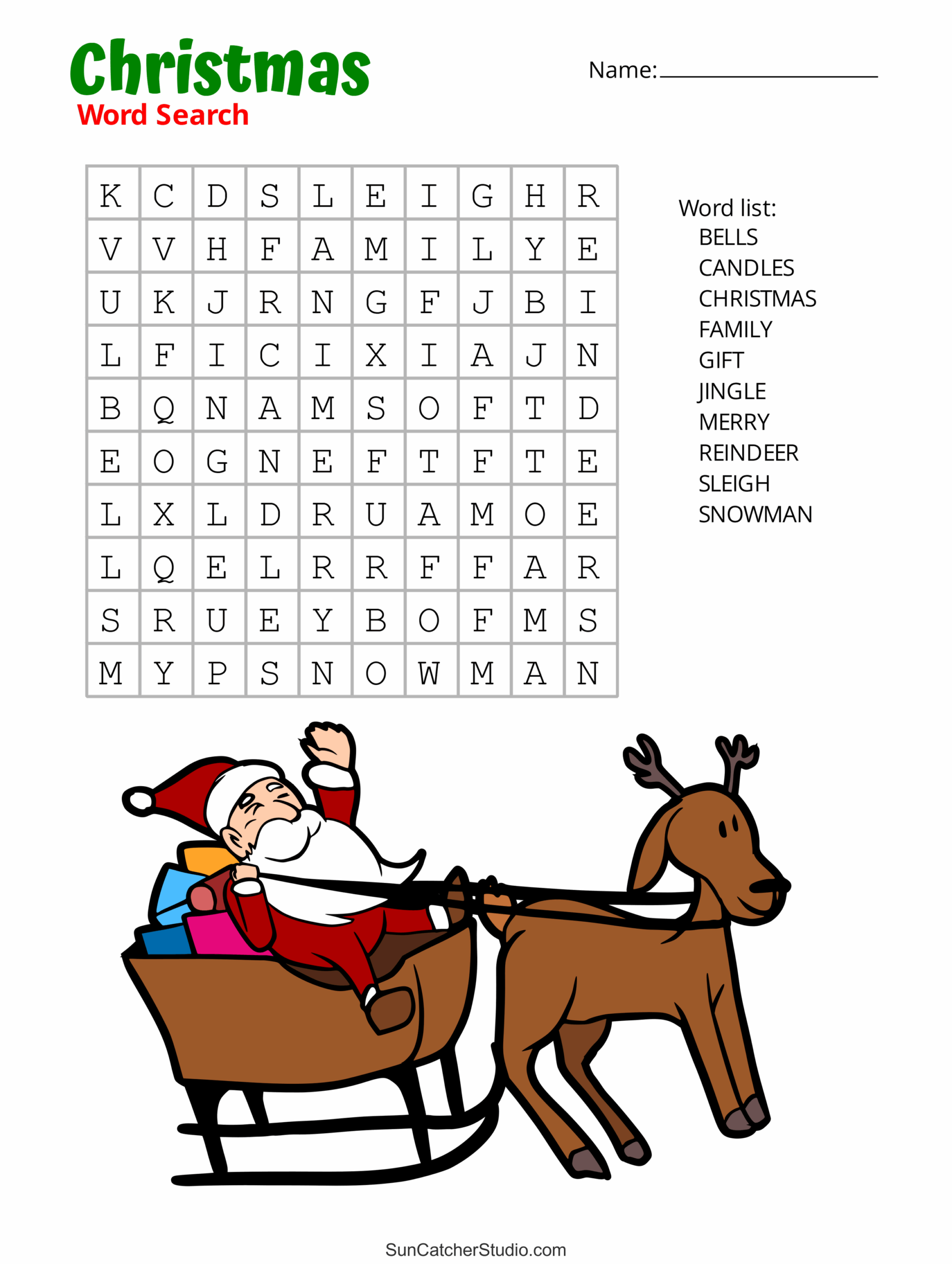 Christmas Puzzles Free Printable