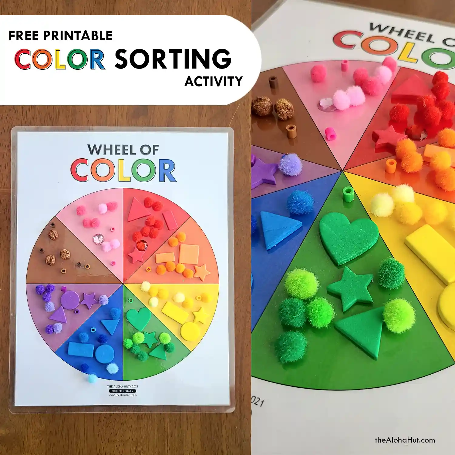 Color Sorting Kids Activity Pages The Aloha Hut