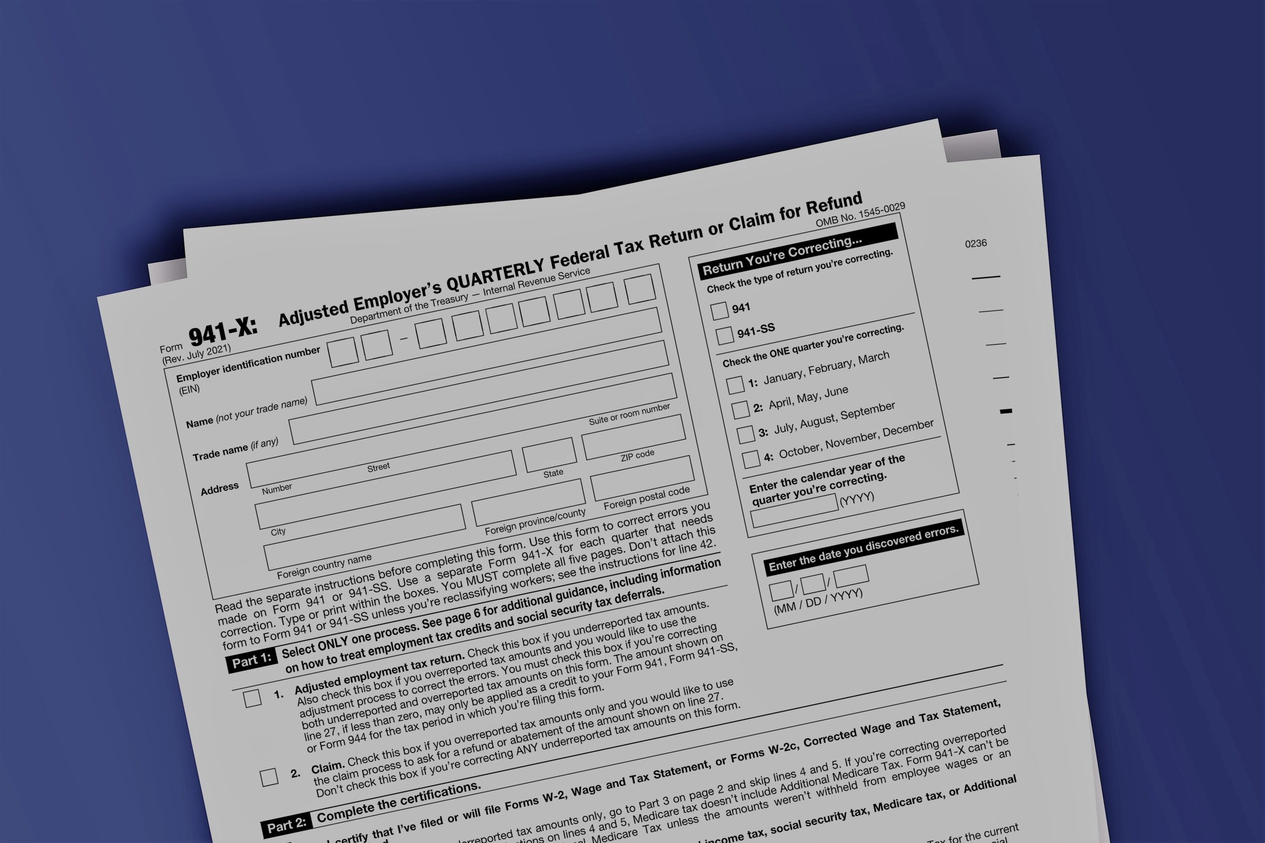941 X Form 2023