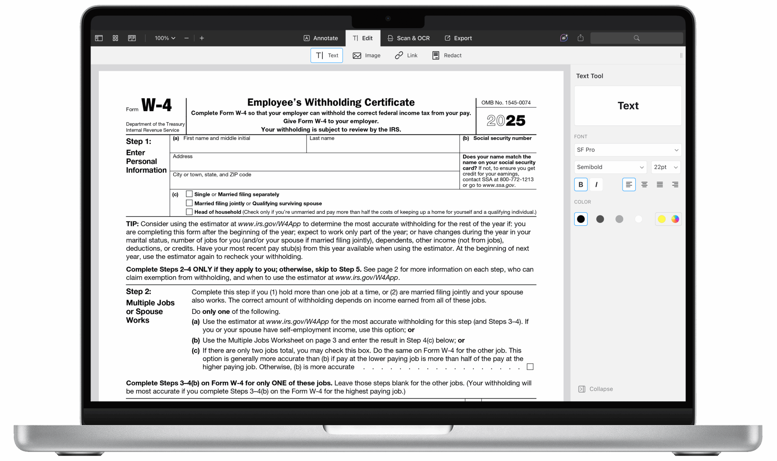 W4r Form 2023 Pdf