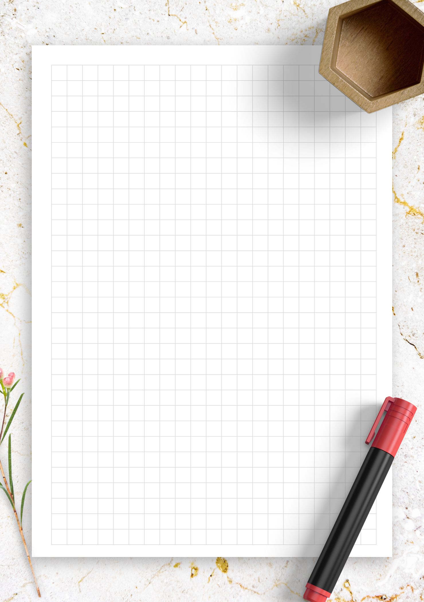 1/4 Inch Printable Graph Paper Full Sheet