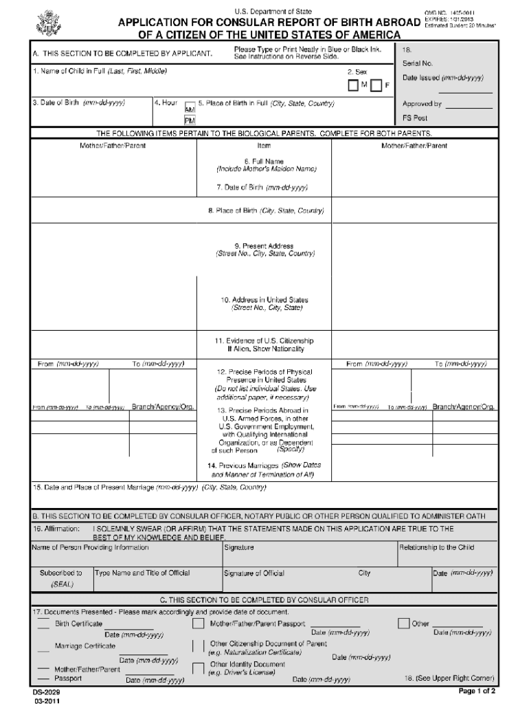 Form Ds 2029 Pdf