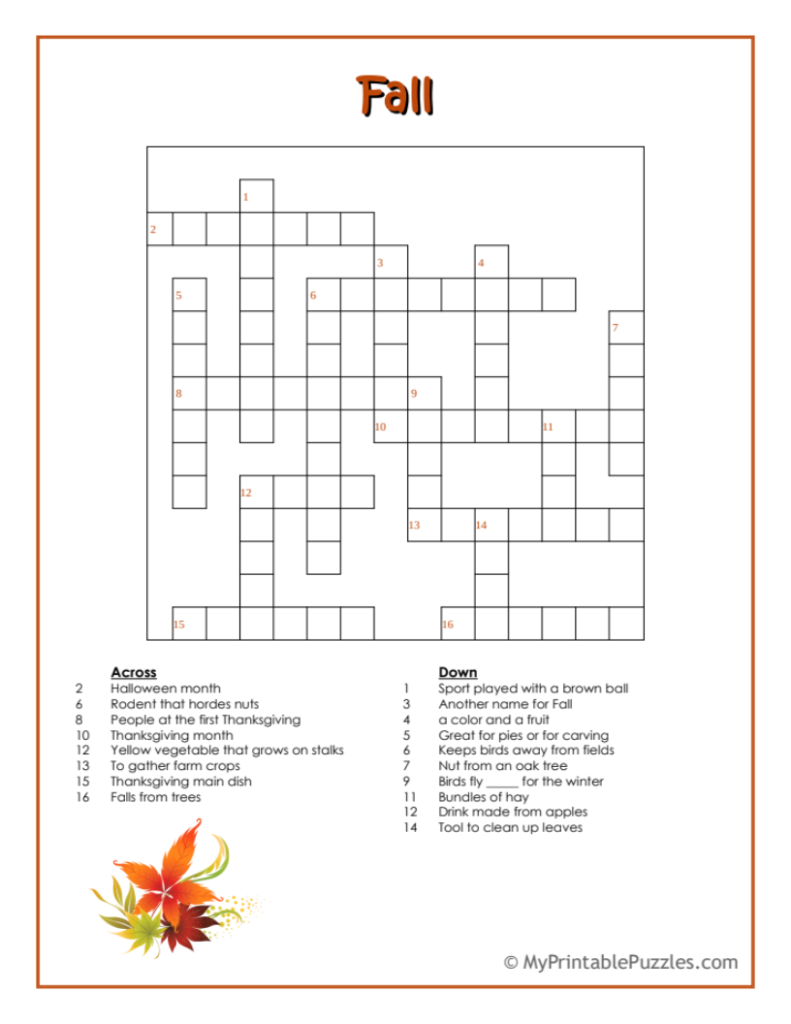 Easy Crossword Puzzles Free Online Printable