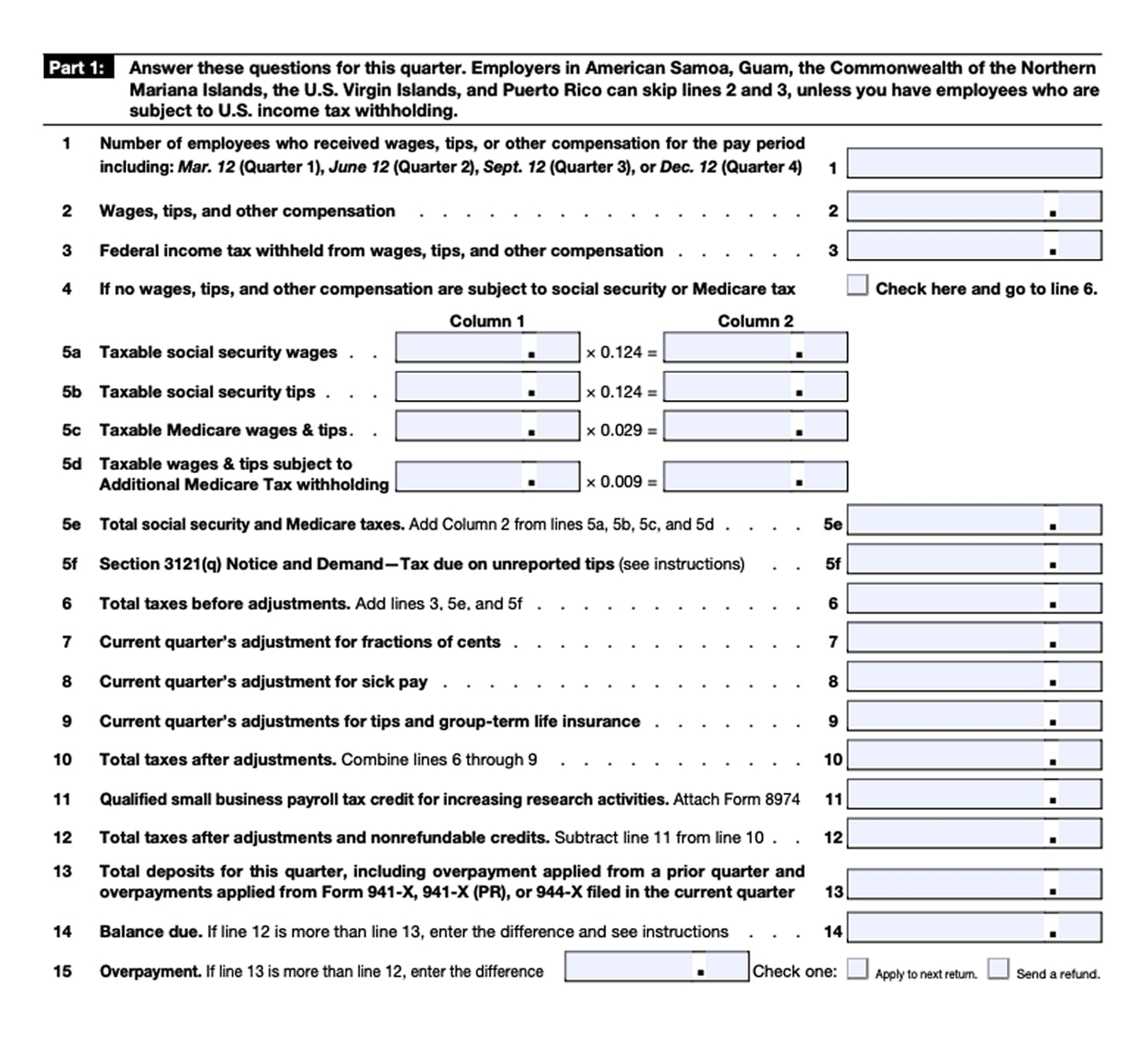 Irs.Gov Form 941 2025