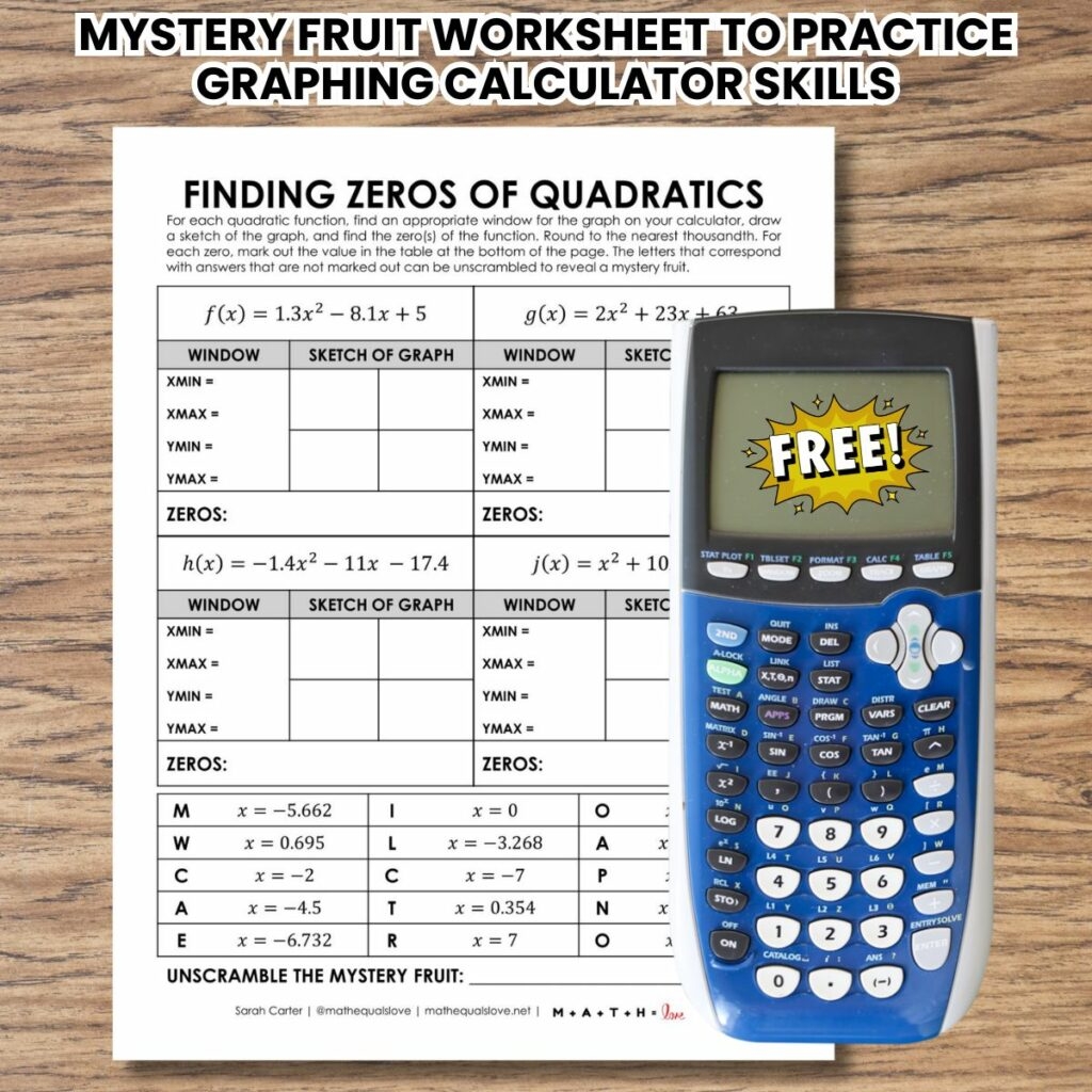 Finding Zeros Of Quadratics Worksheet Free Printable PDF 