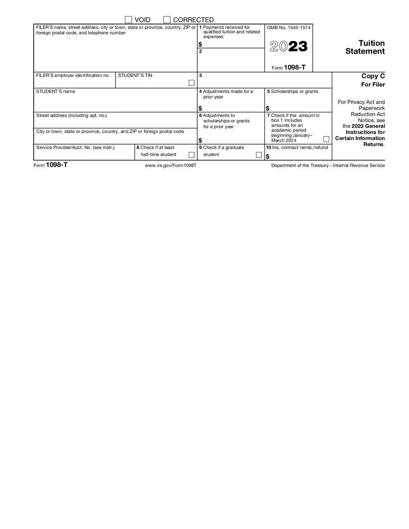 1098 T Form 2024 Pdf