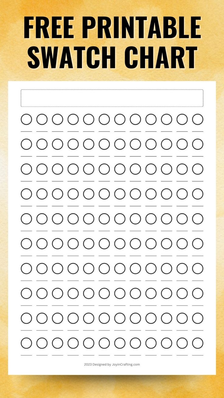 Printable Color Swatch Template