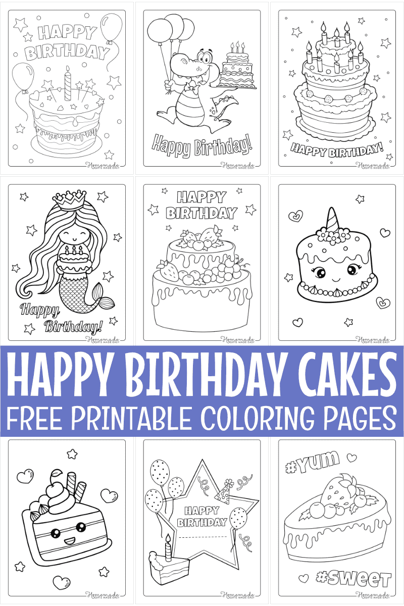 Birthday Cake Template Printable