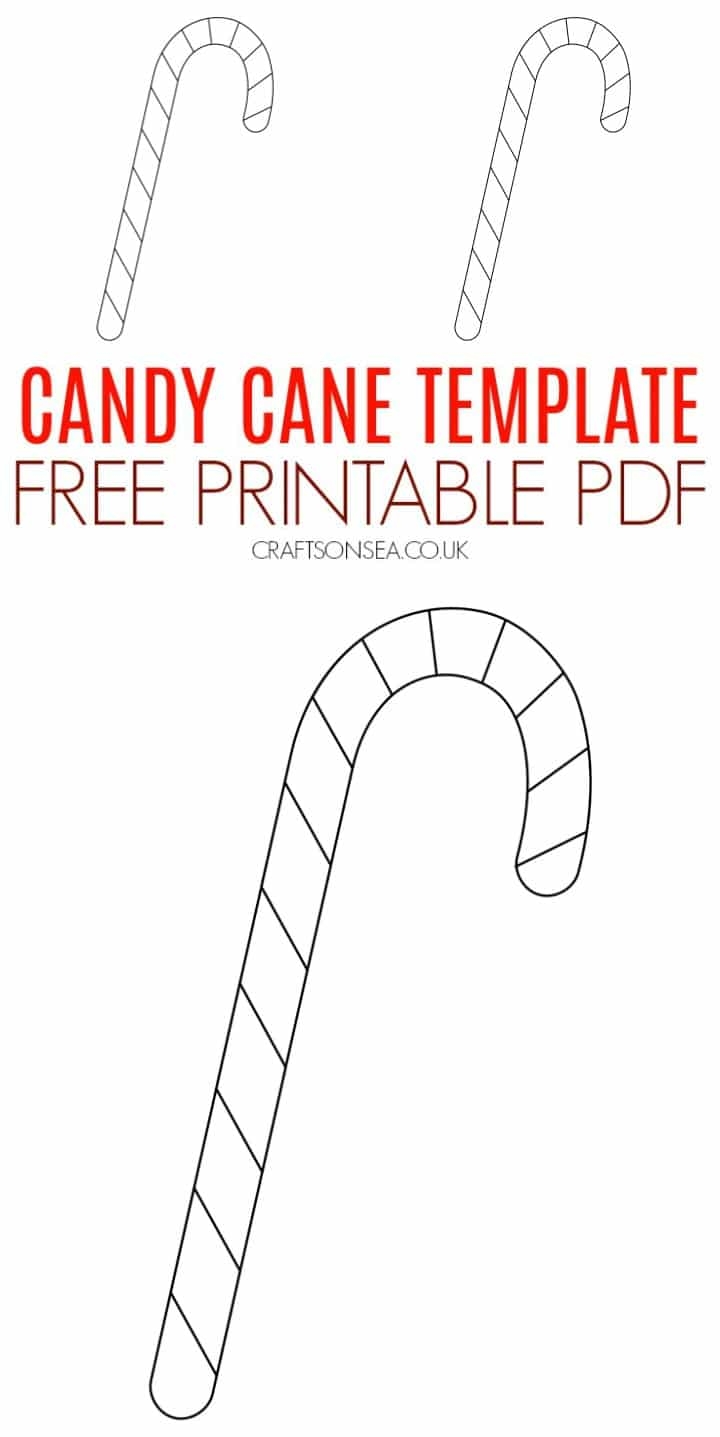 Candy Cane Template Printable Free