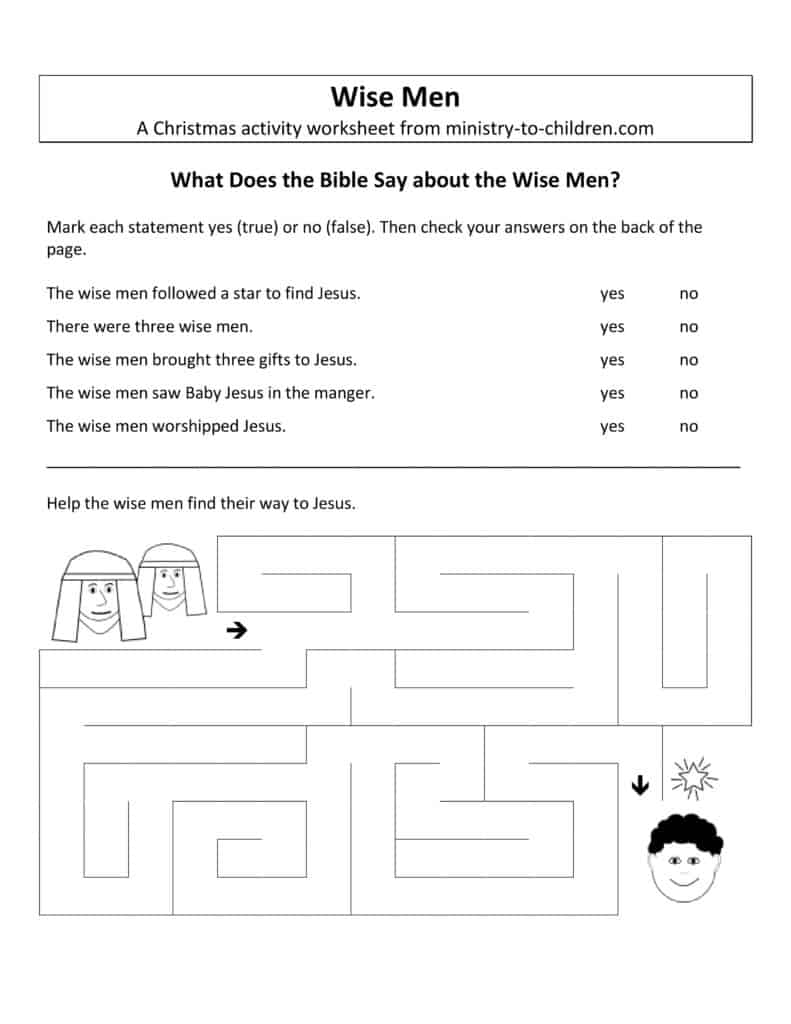 Free Printable Religion Worksheets