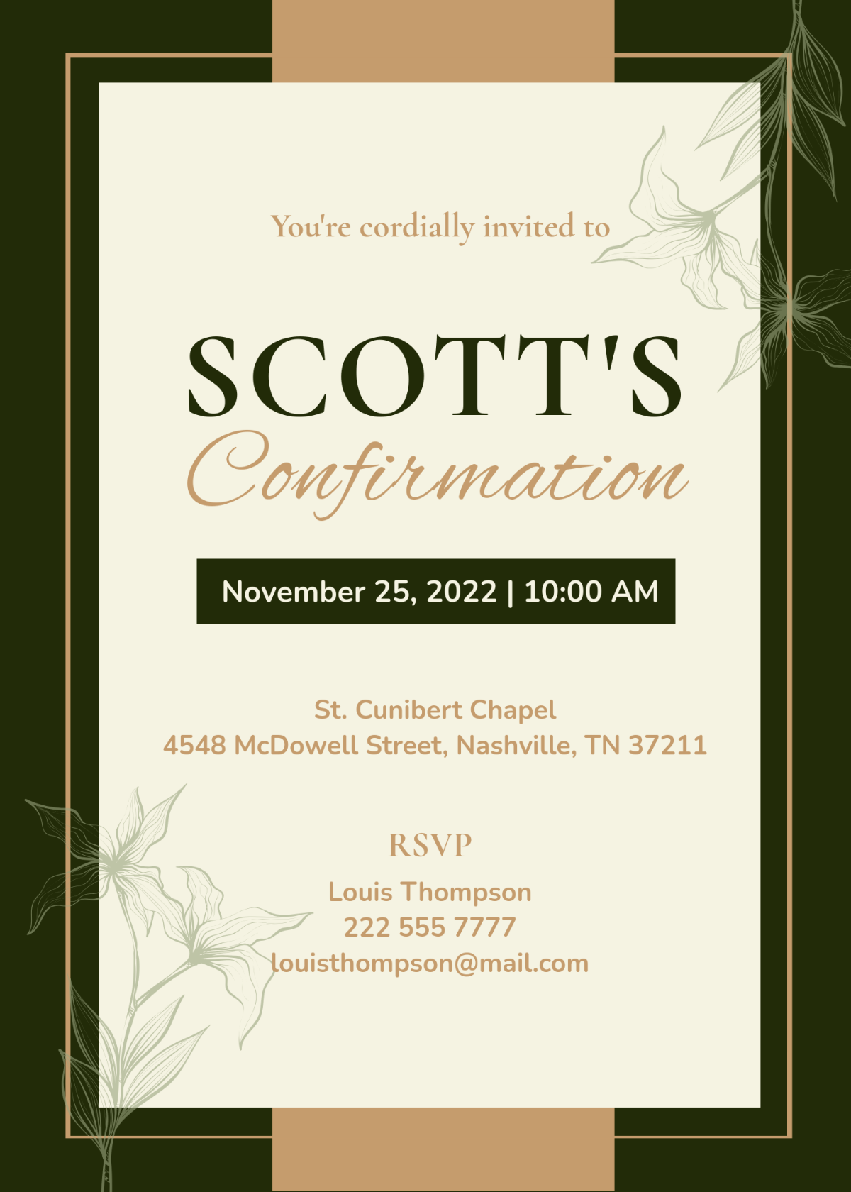 Free Confirmation Invitation Templates Editable And Printable