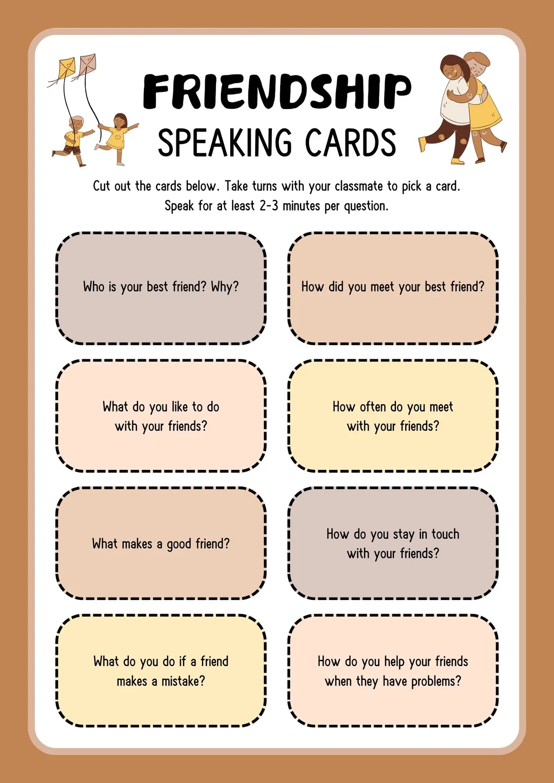 Free Printable Friendship Cards Pdf
