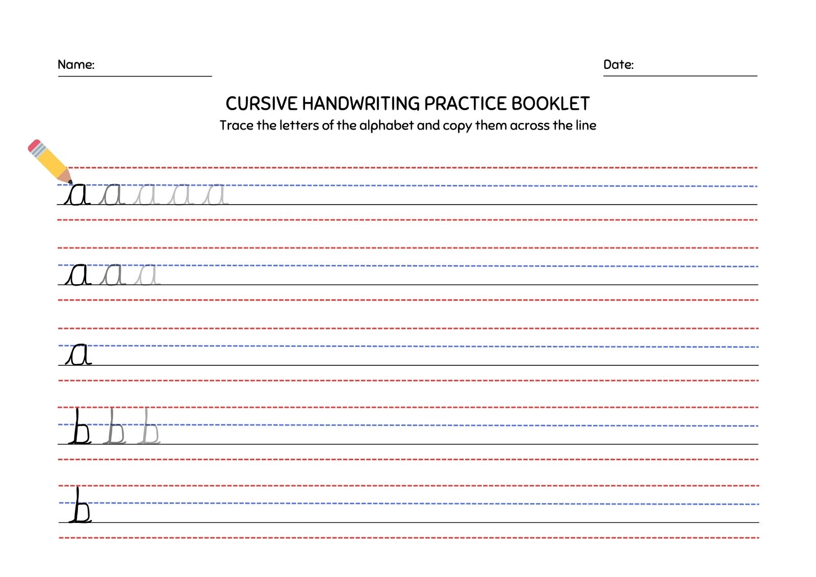 Handwriting Practice Worksheets Printable Pdf
