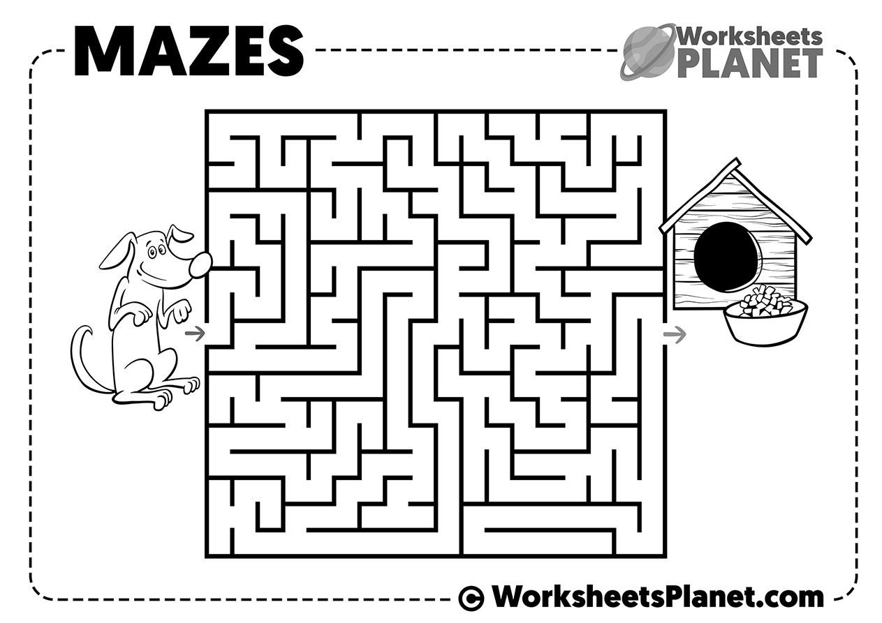 Mazes Printable Worksheets