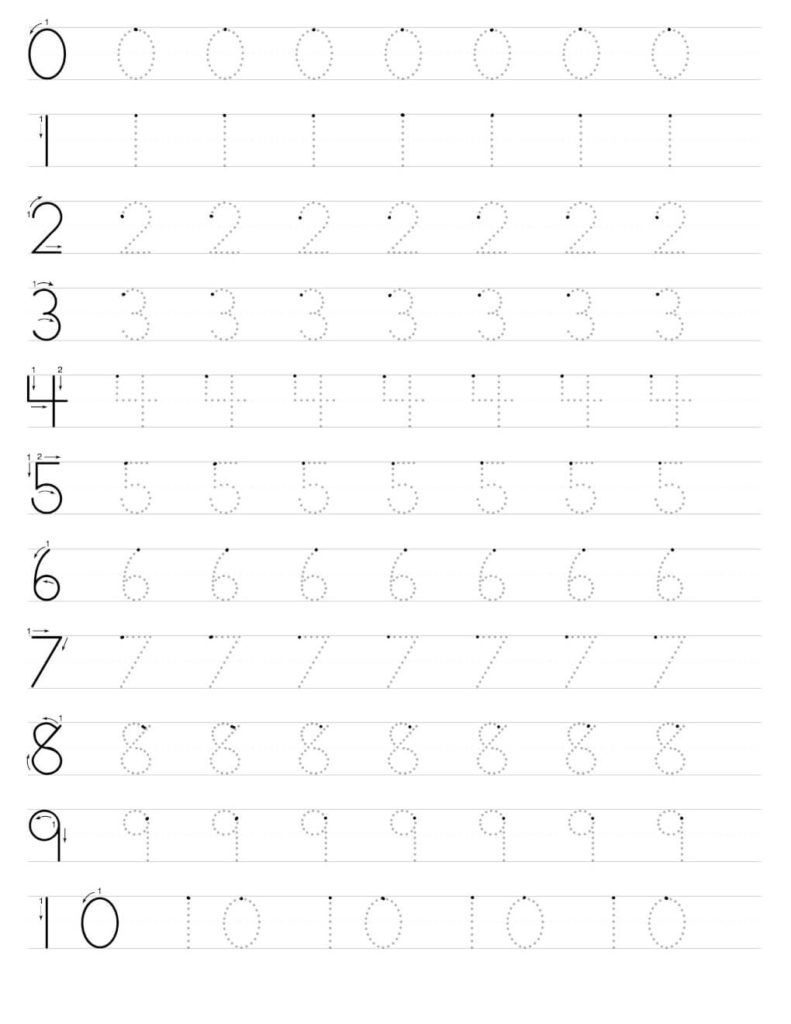 Free Printable Number Tracing Worksheets Pdf