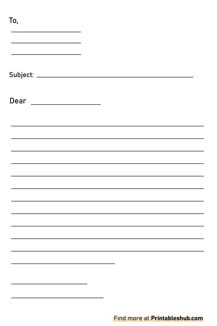 Letter Printable Template