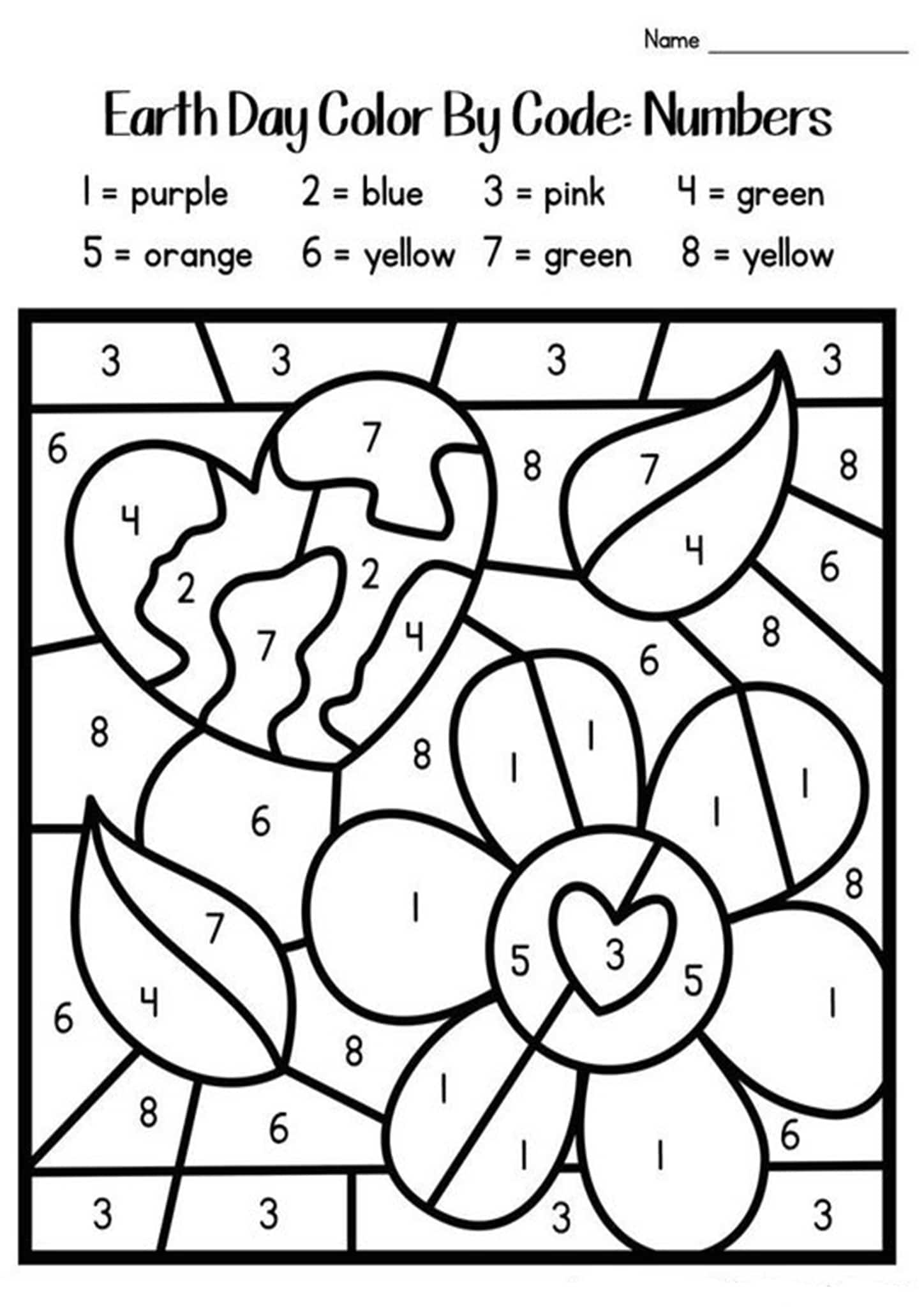 Free Printable Color By Numbers Worksheets