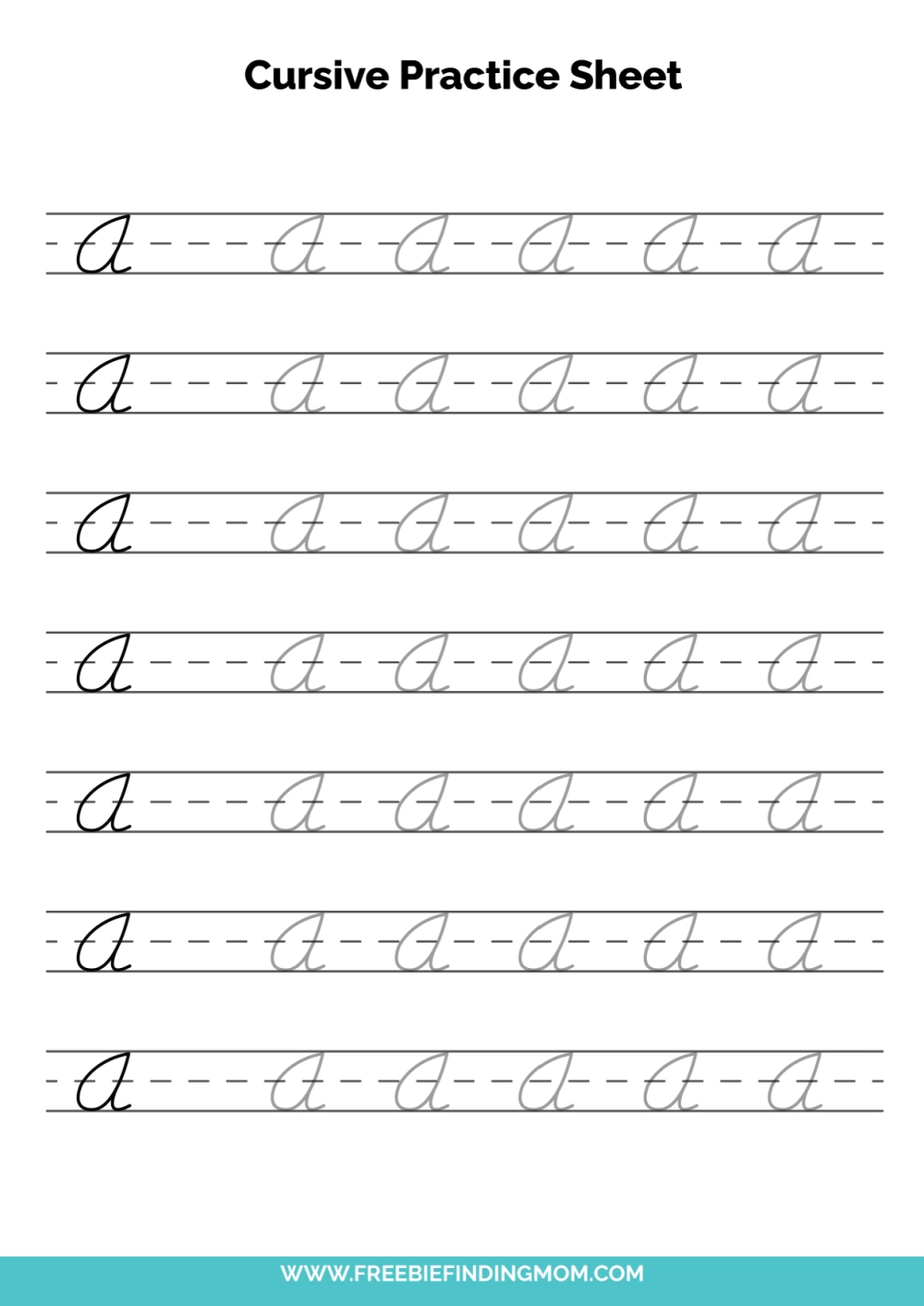 Free Printable Cursive Alphabet Worksheet Pdf