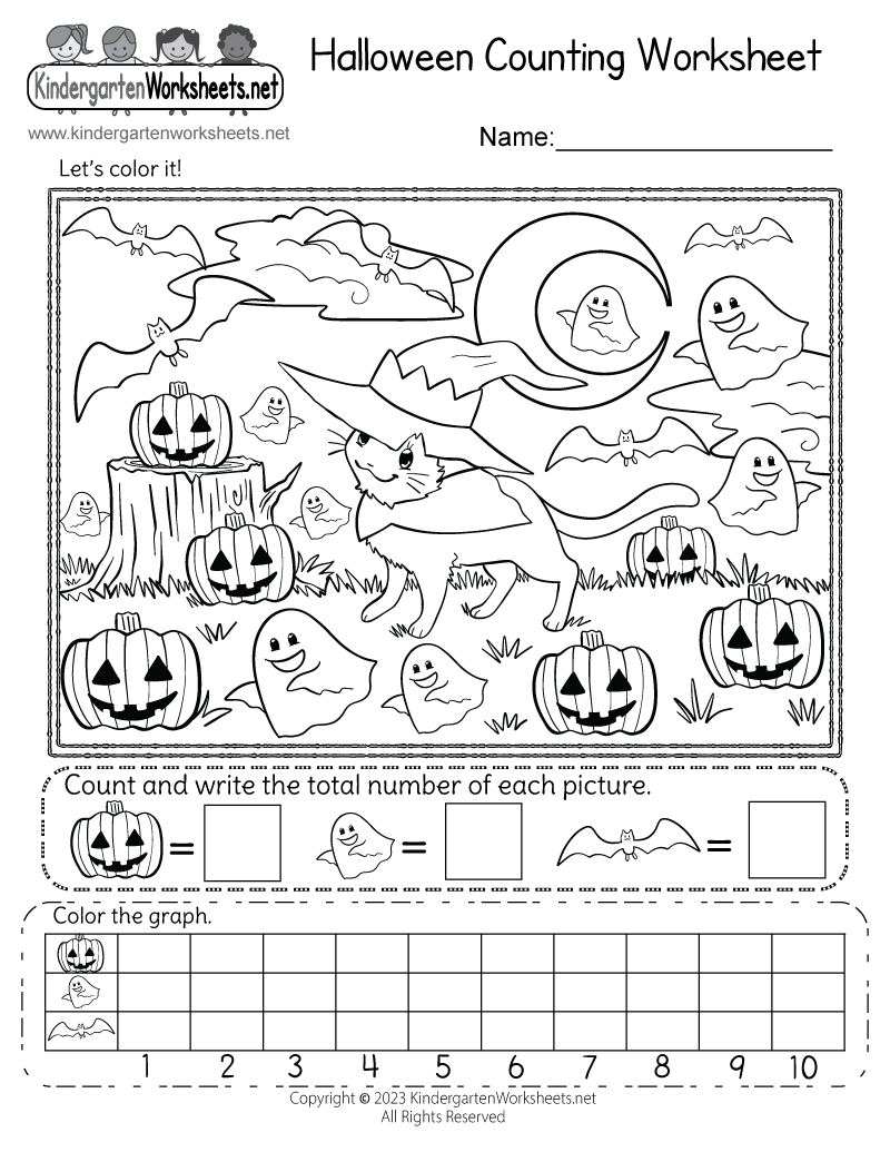 Free Printable Halloween Counting Worksheet