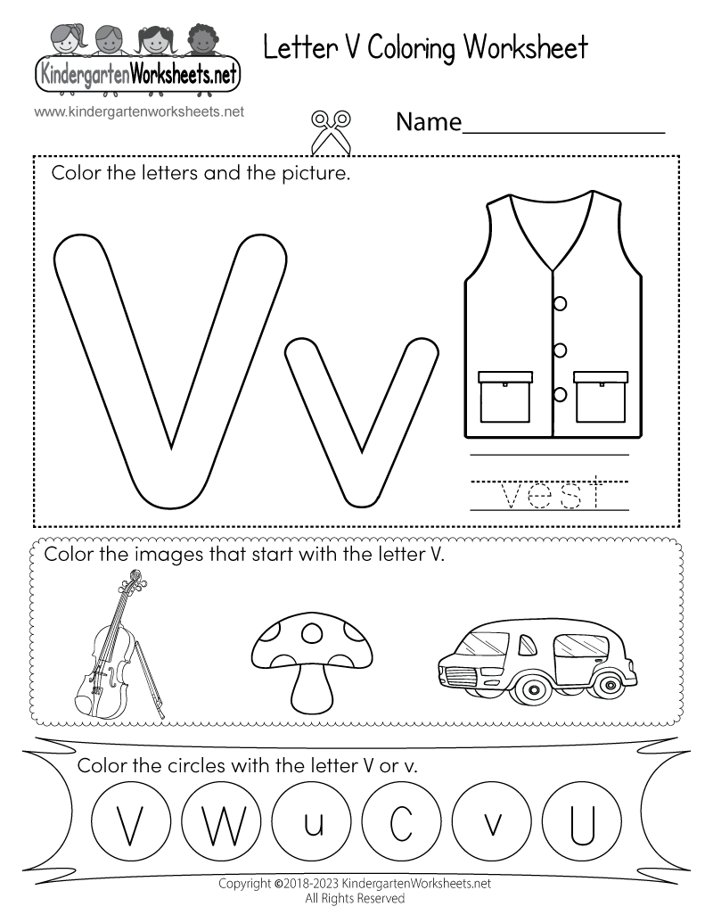Free Printable Letter V Worksheets